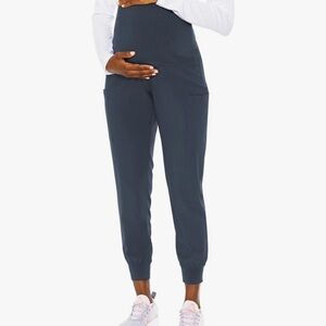 Med Couture Maternity Jogger Pants Scrub Bottoms with 4 Pockets pewter MC8729